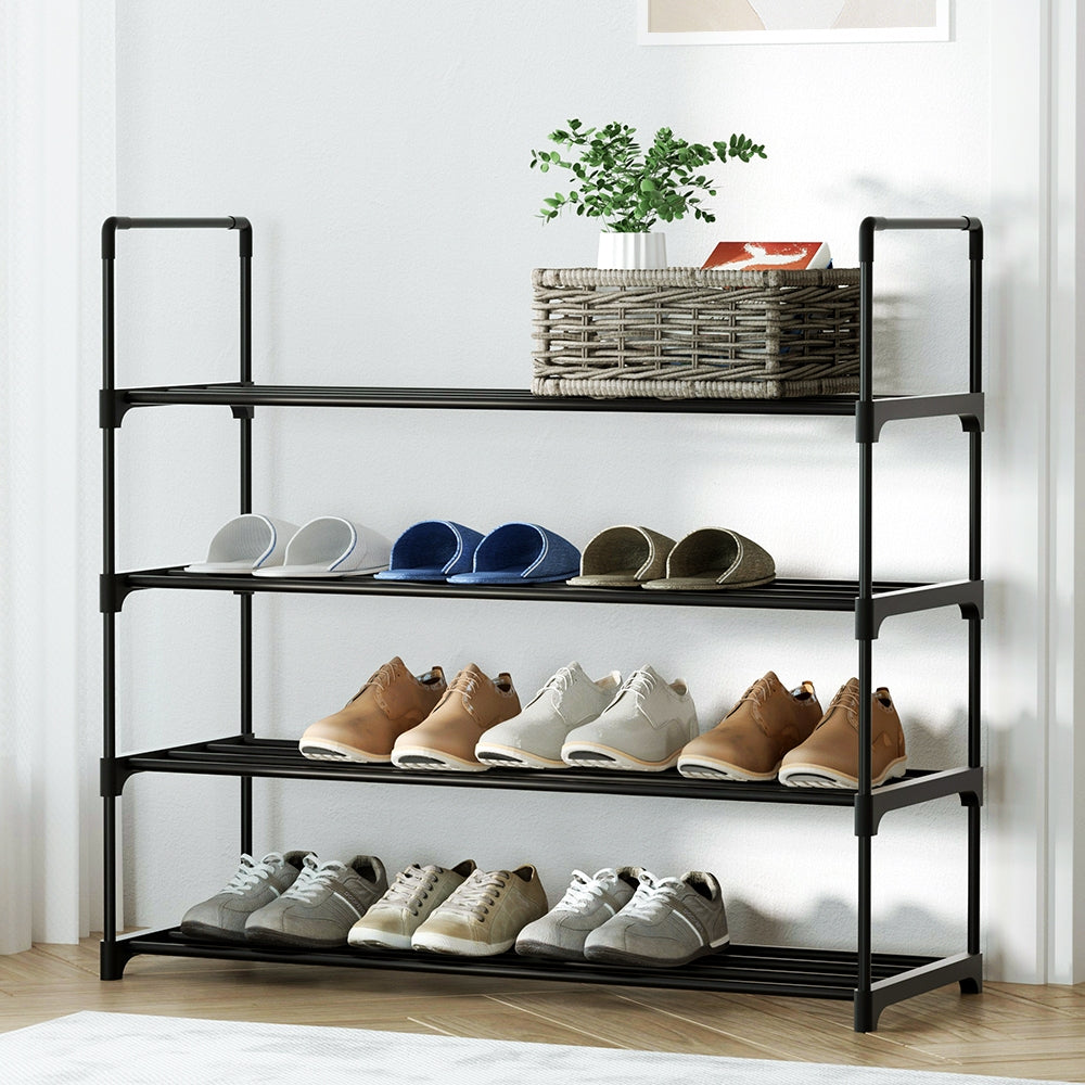 Artiss 4 Tiers Stackable Shoe Rack 80CM