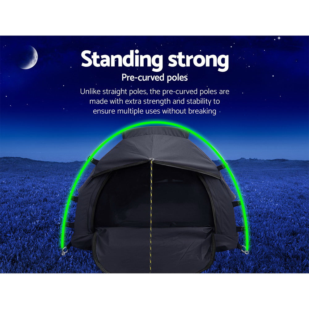 Weisshorn Biker Swag Camping Tent Single Dark Green