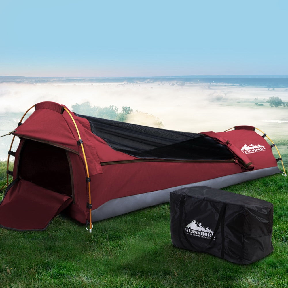 Weisshorn Biker Swag Camping Tent Single Red