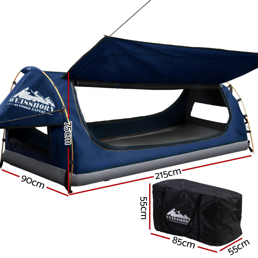 Weisshorn King Single Camping Swags Tent Dark Blue