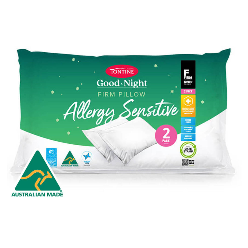 2pc Tontine Good Night Allergy Pillow Firm Profile