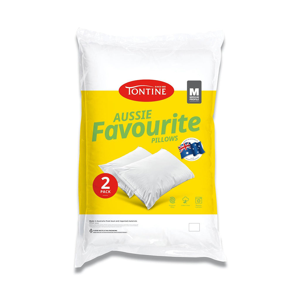 2pc Tontine Aussie Favourite Pillow Medium Profile