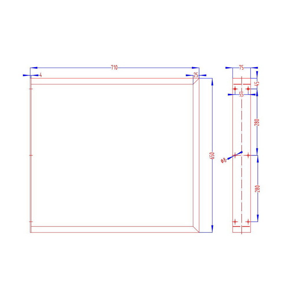 Artiss Metal Table Legs DIY Rectangular 71X65CM Set of 2