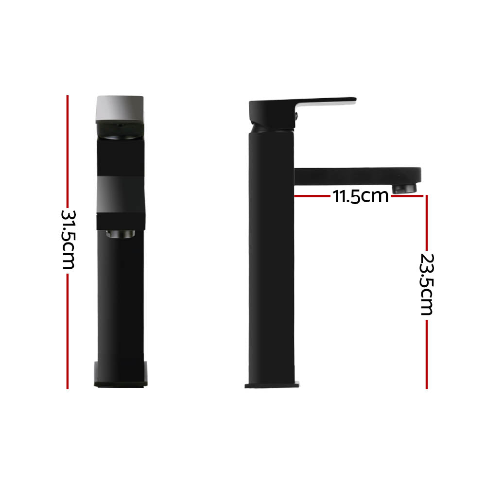Cefito Mixer Basin Taps Counter Faucet Tall / Vanity Brass Black