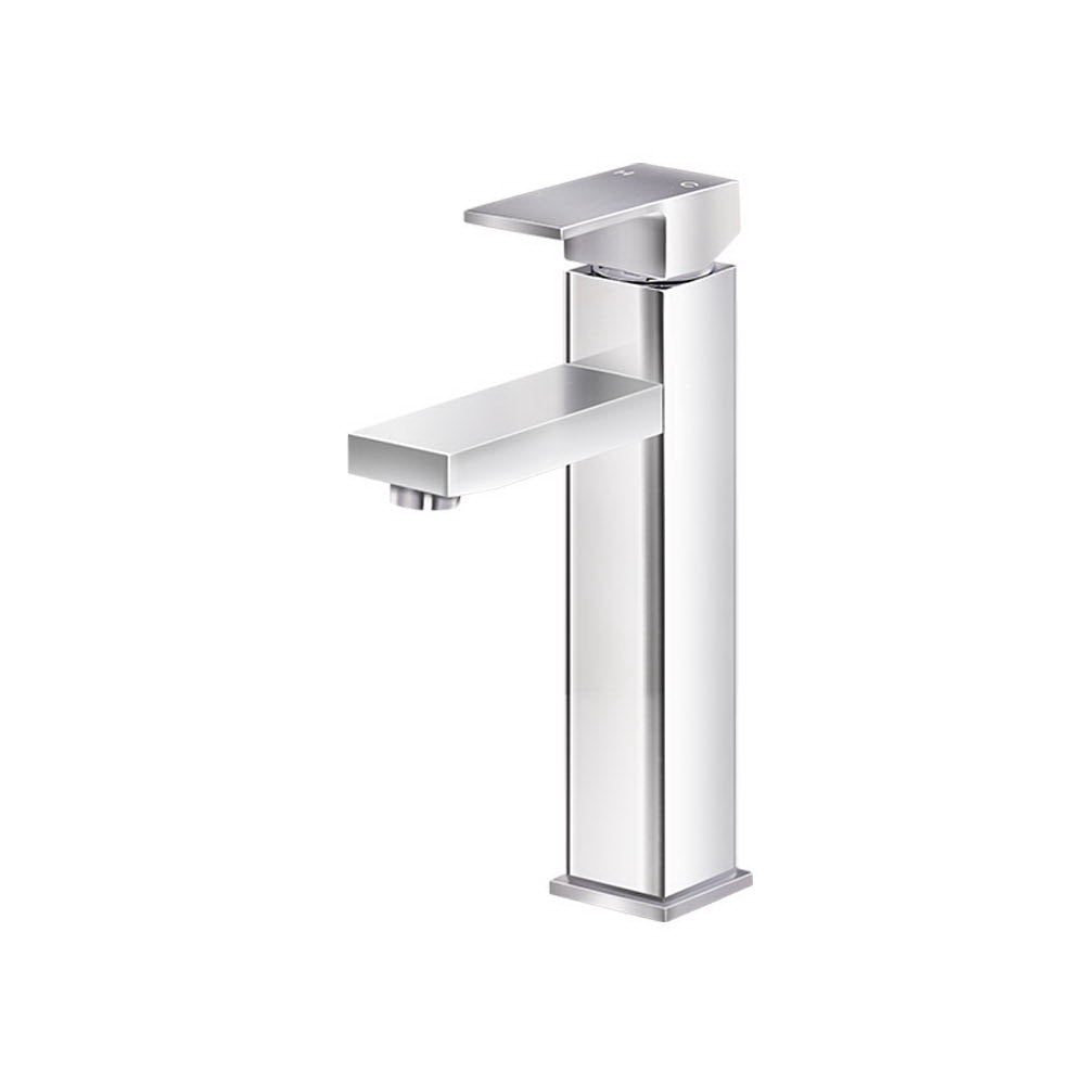 Cefito Mixer Basin Taps Counter Faucet Tall / Vanity Brass Silver