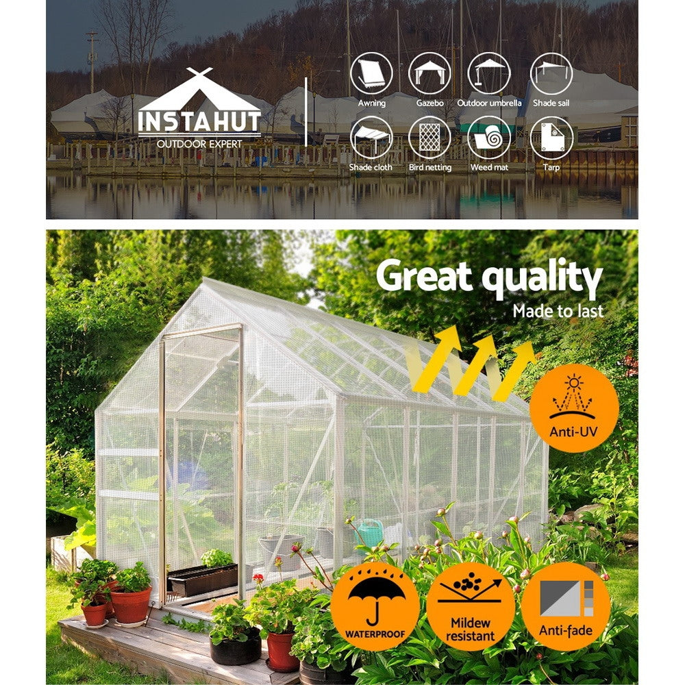 Instahut 6x9M Heavy Duty Poly Tarps Cover - Clear