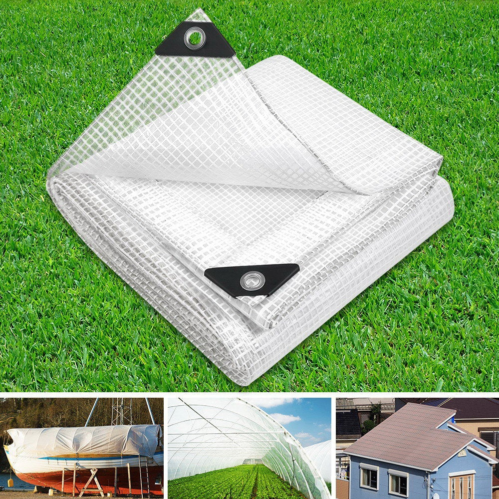 Instahut 6x9M Heavy Duty Poly Tarps Cover - Clear