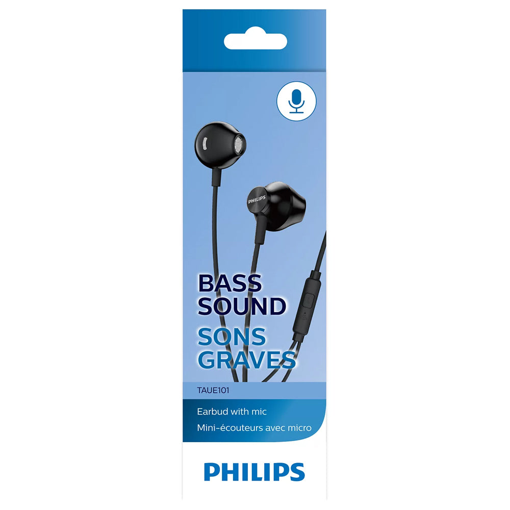 Philips In-Earbud Earphones w/ Mic - Black