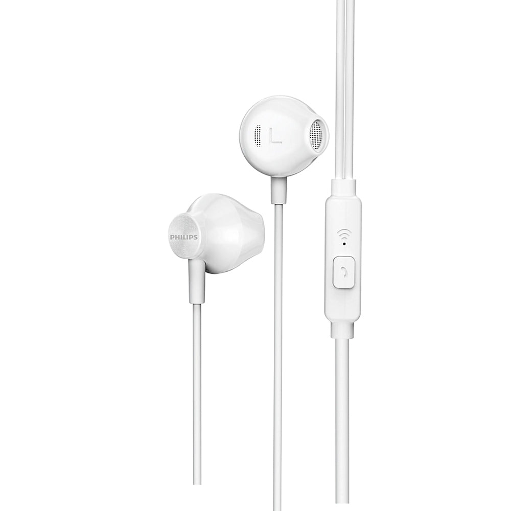 Philips In-Earbud Earphones w/ Mic - White