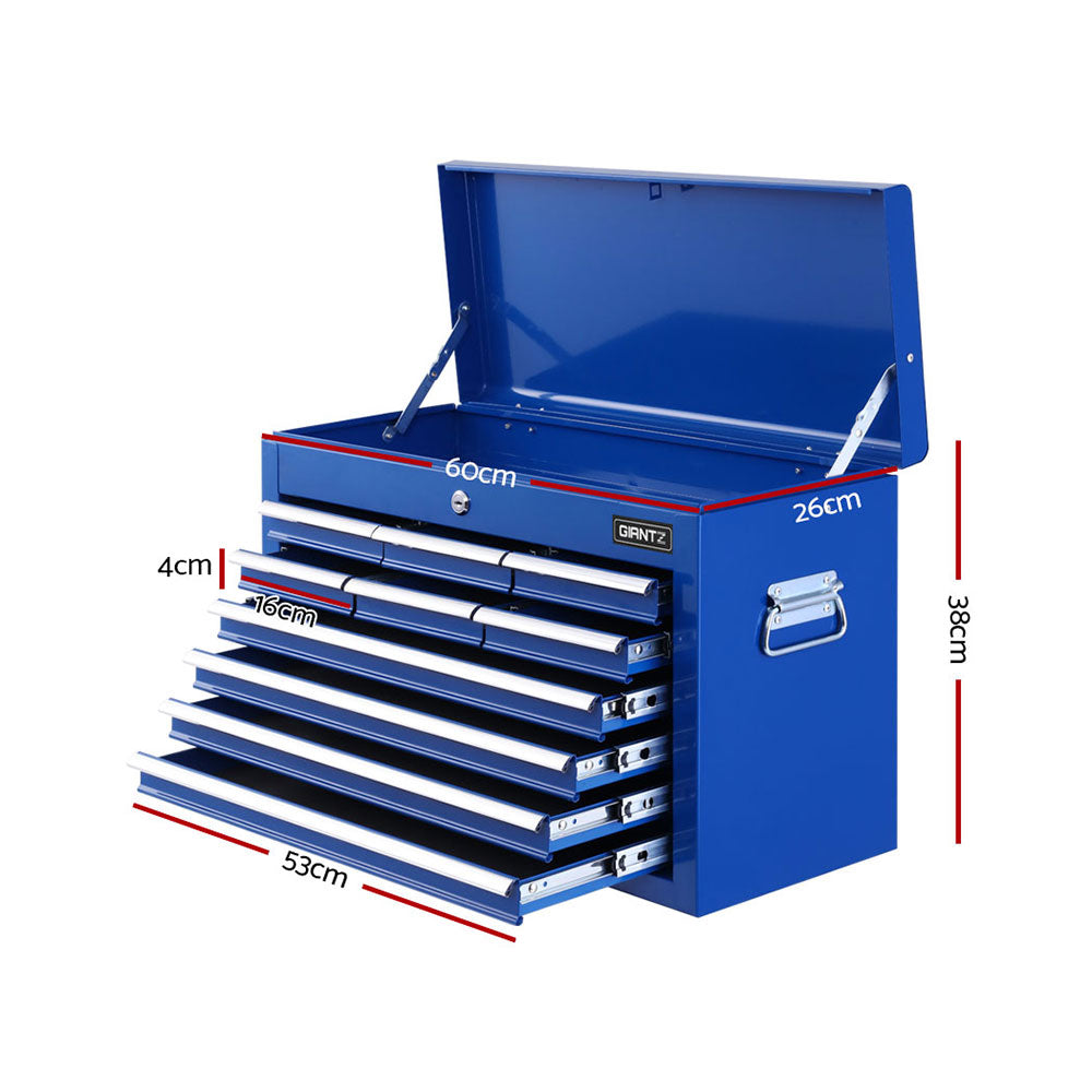 Giantz 10 Drawer Tool Box Chest Storage Blue