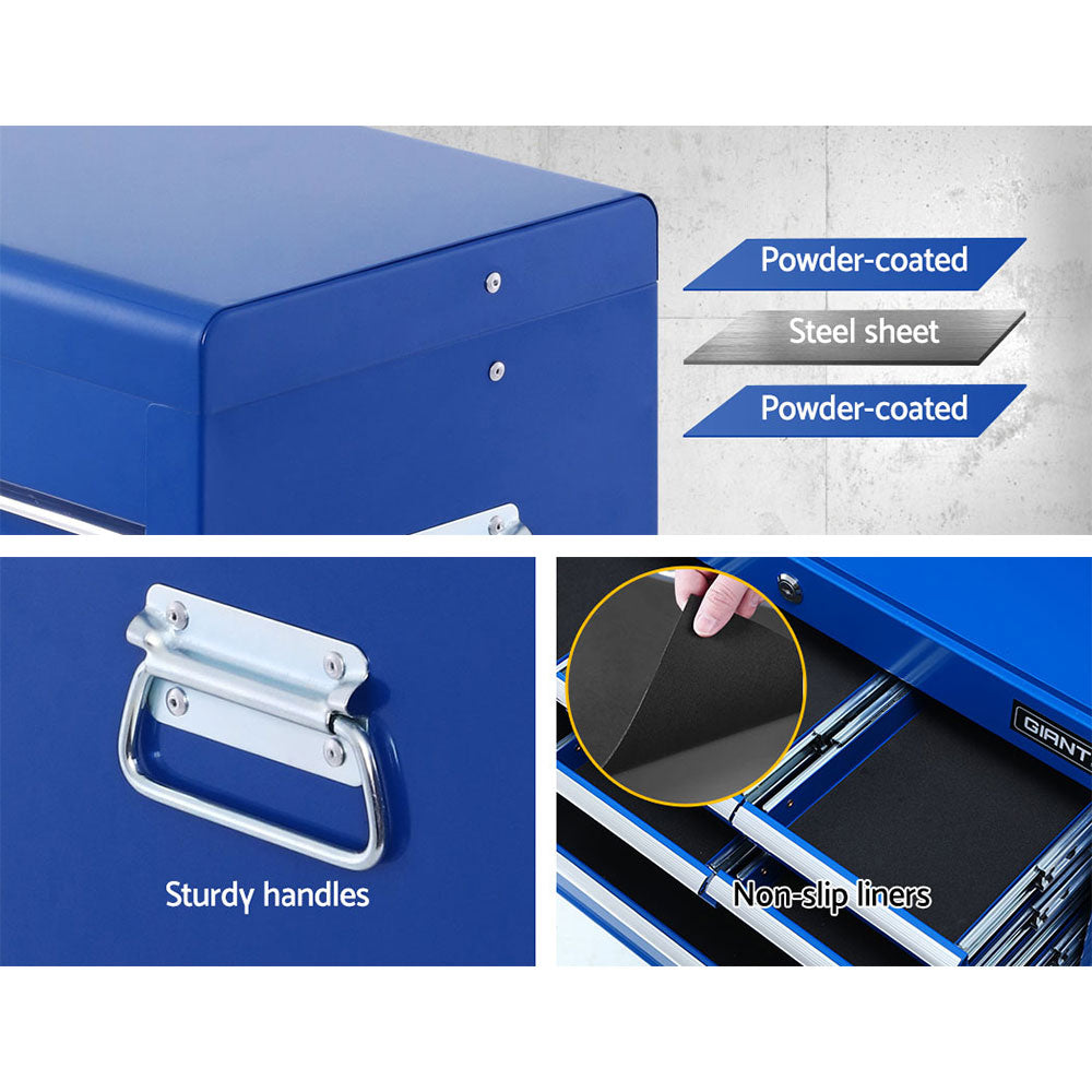 Giantz 10 Drawer Tool Box Chest Storage Blue