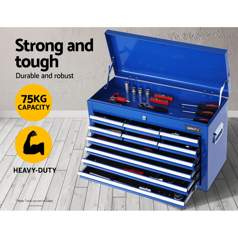 Giantz 10 Drawer Tool Box Chest Storage Blue