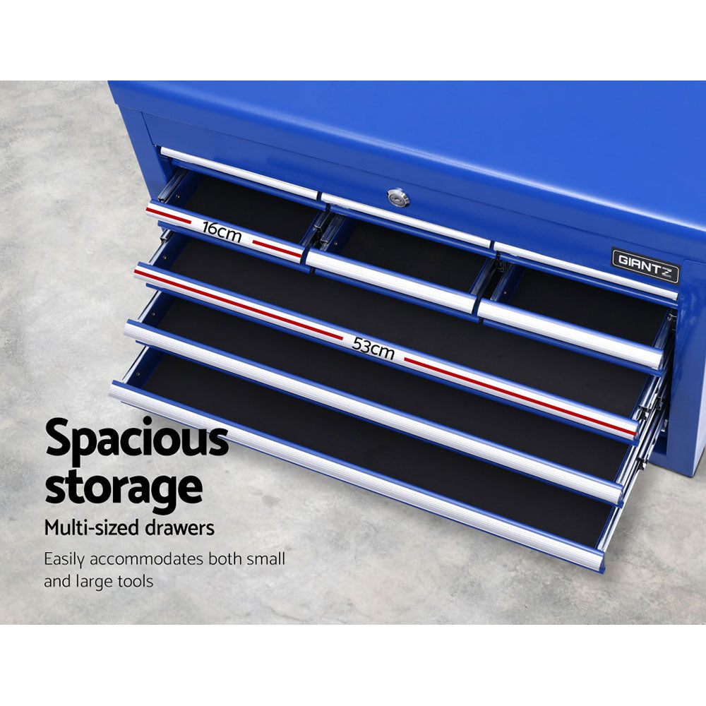 Giantz 10 Drawer Tool Box Chest Storage Blue