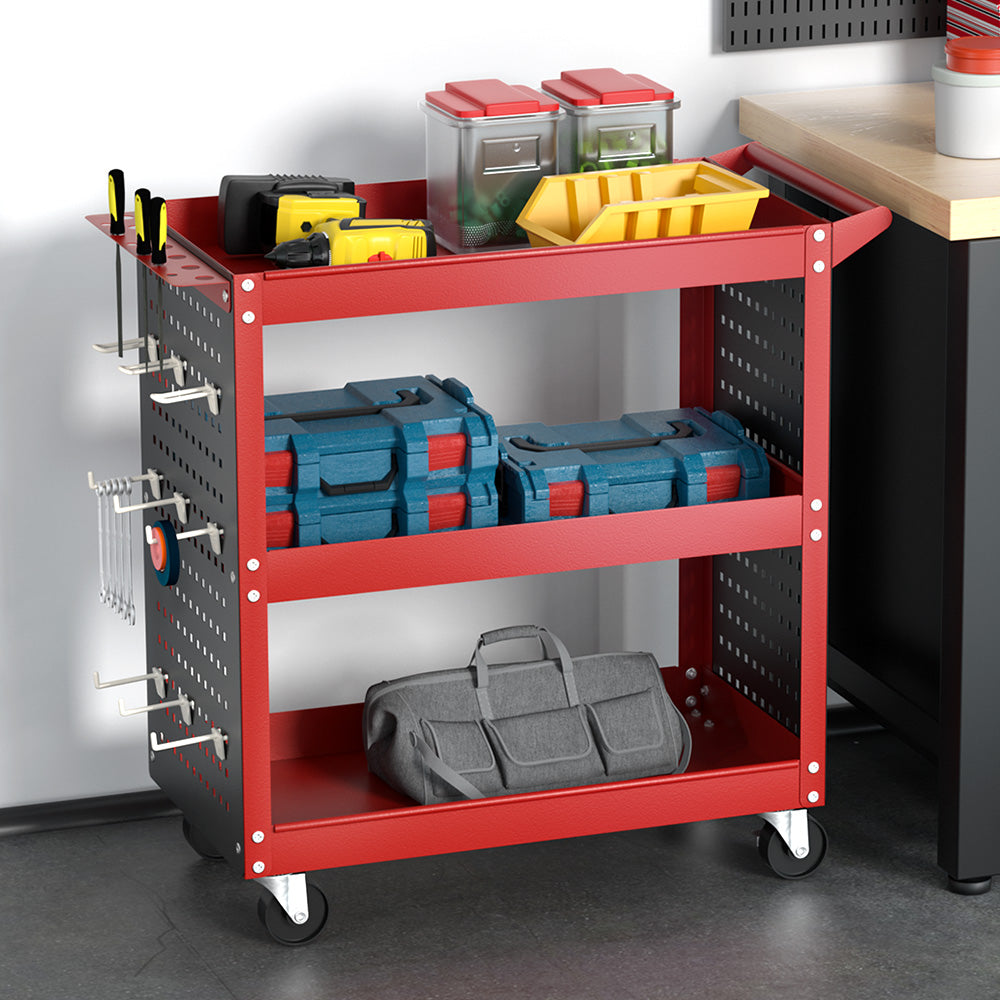 Giantz 3-Tier Tool Cart Trolley Toolbox Workshop 150kg