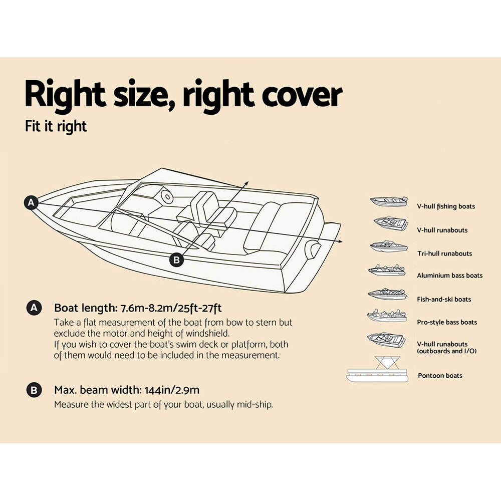 Seamanship 25 - 27ft Waterproof Boat Cover