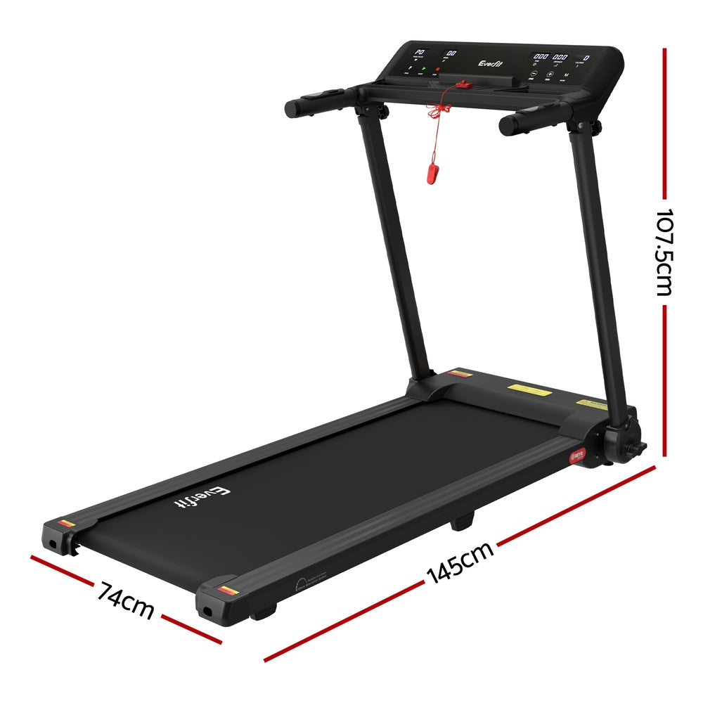 Everfit Foldable Electric Treadmill 450mm Black