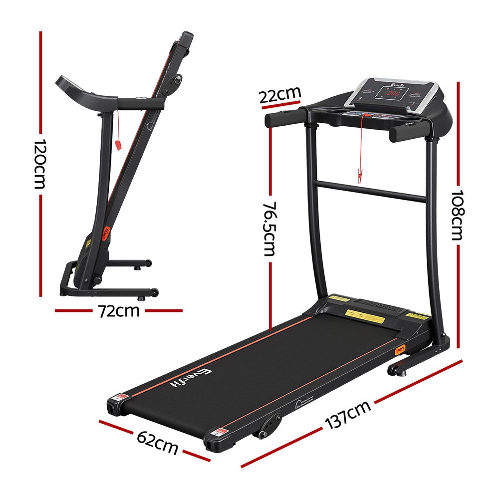 Everfit Foldable Electric Treadmill 400mm Belt 12kmh