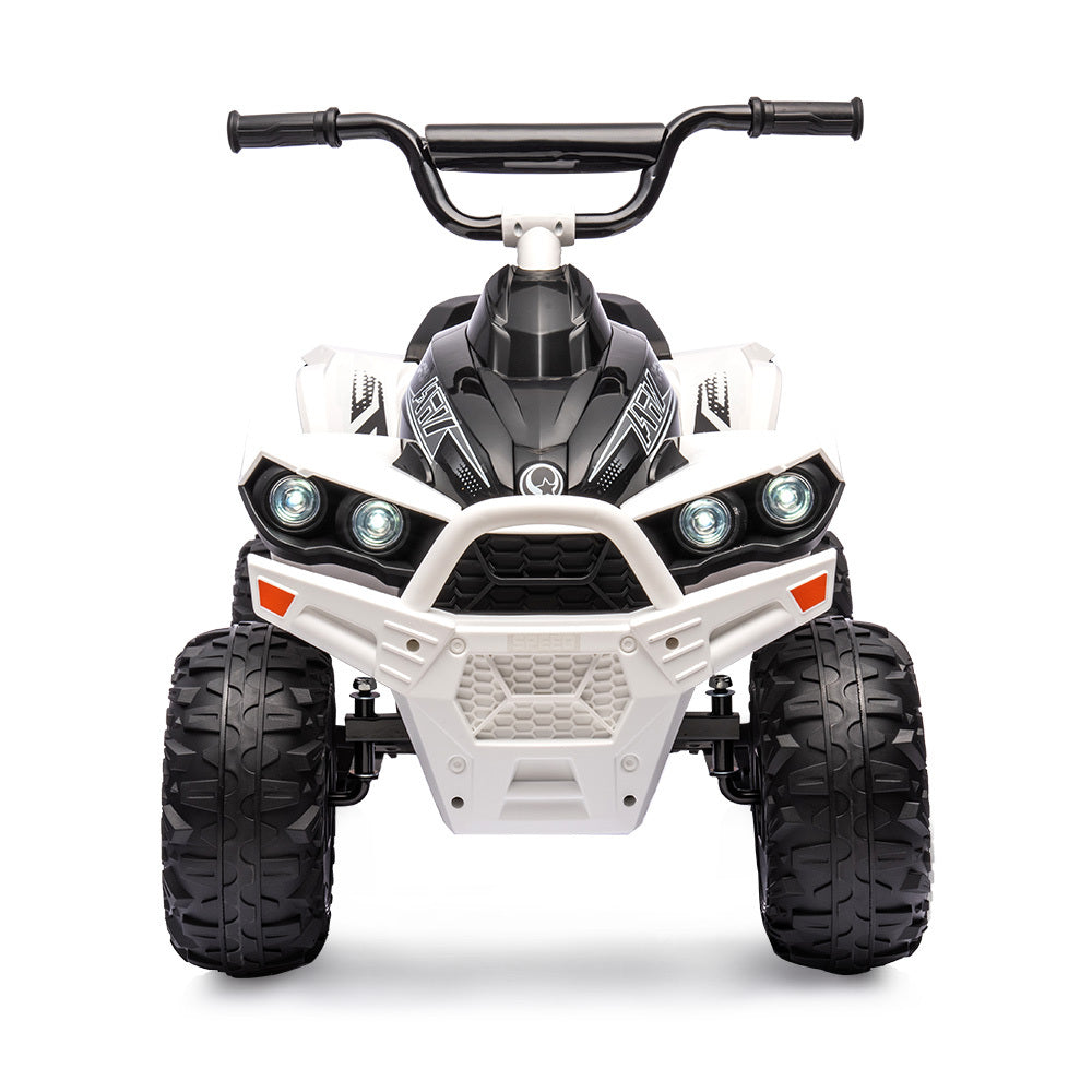 Rovo Kids Electric Ride On Quad Bike ATV Toy Car, White