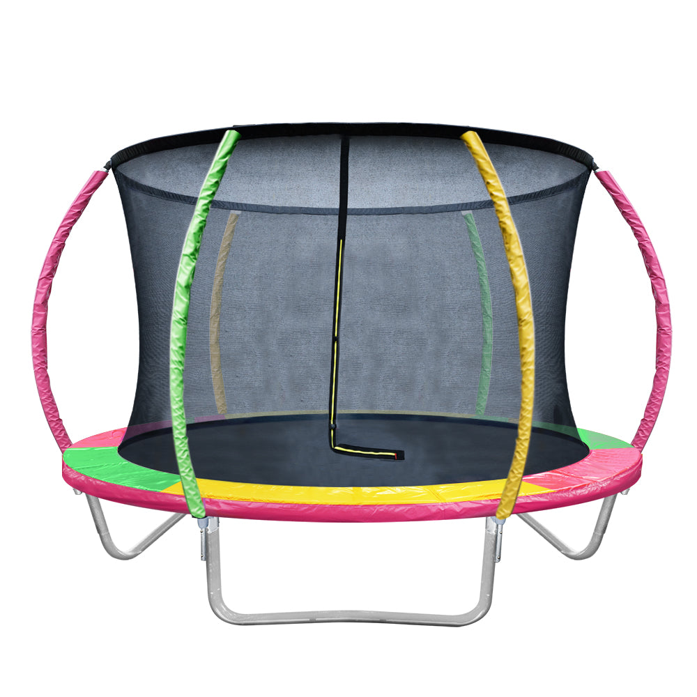 Everfit 8FT Round Trampoline Multi-Coloured