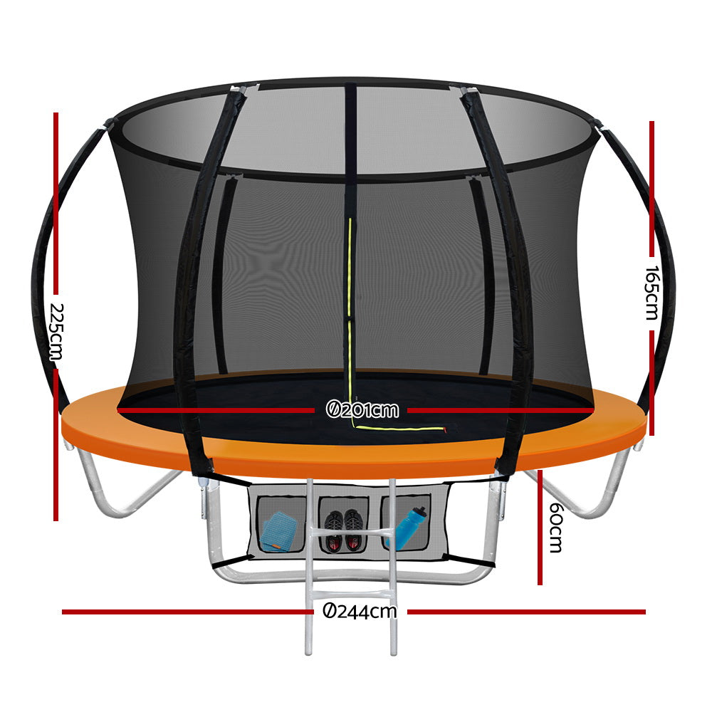 Everfit 8FT Round Trampoline Orange