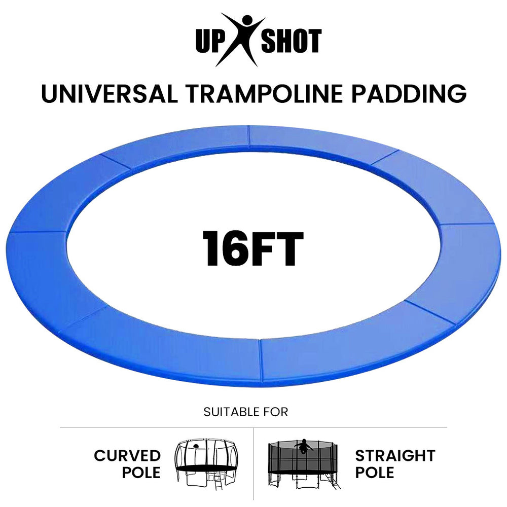 UP-SHOT 16ft Trampoline Safety Pad Blue Padding Replacement Round Spring Cover