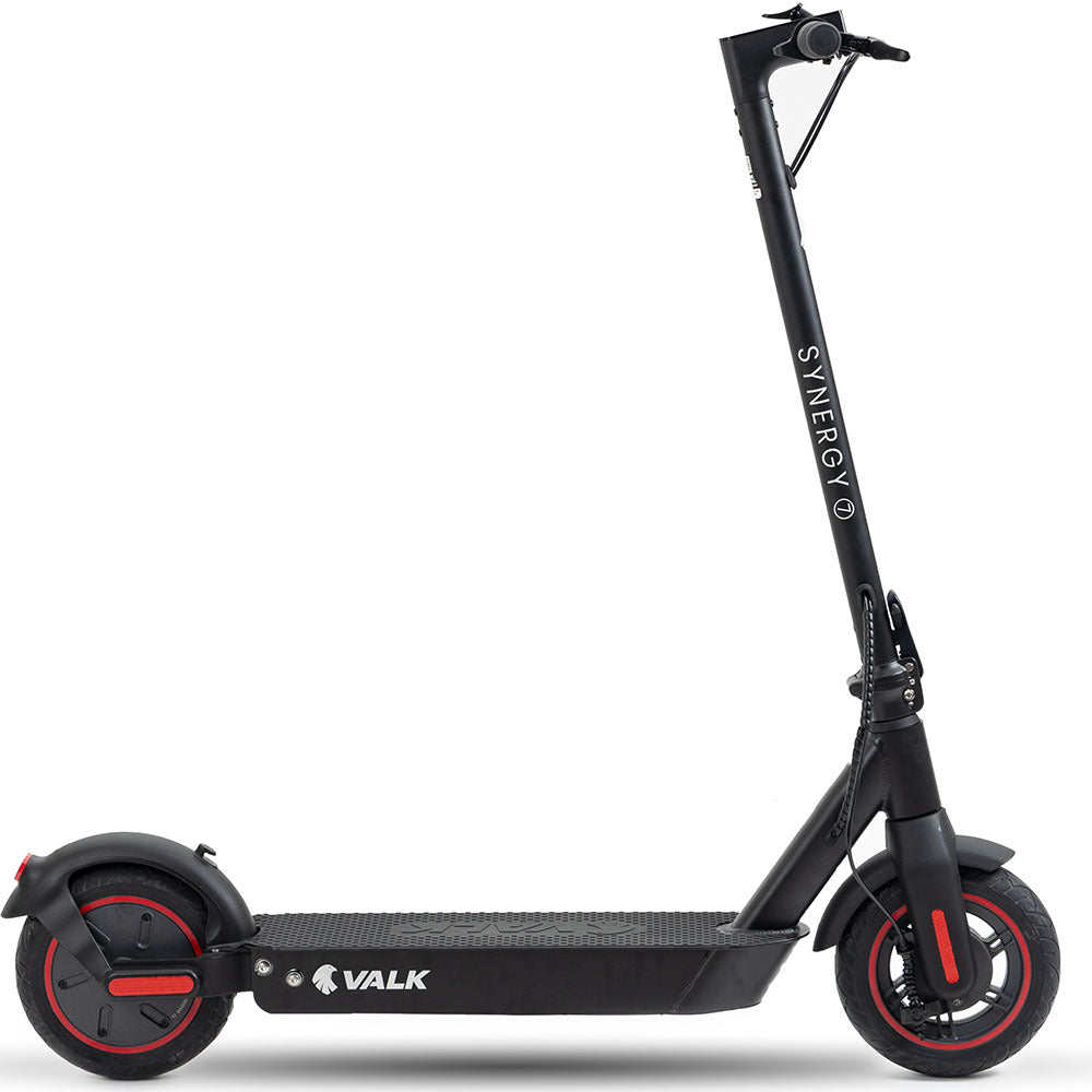 Valk Synergy 7 MkII Electric Scooter 500W 15Ah, Motorised eScooter for Adults, Black/Red