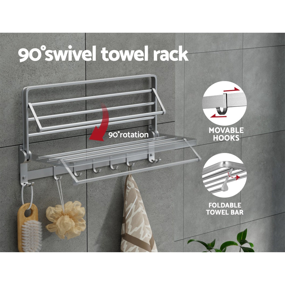 Devanti Towel Rail Rack Holder 4 Bars