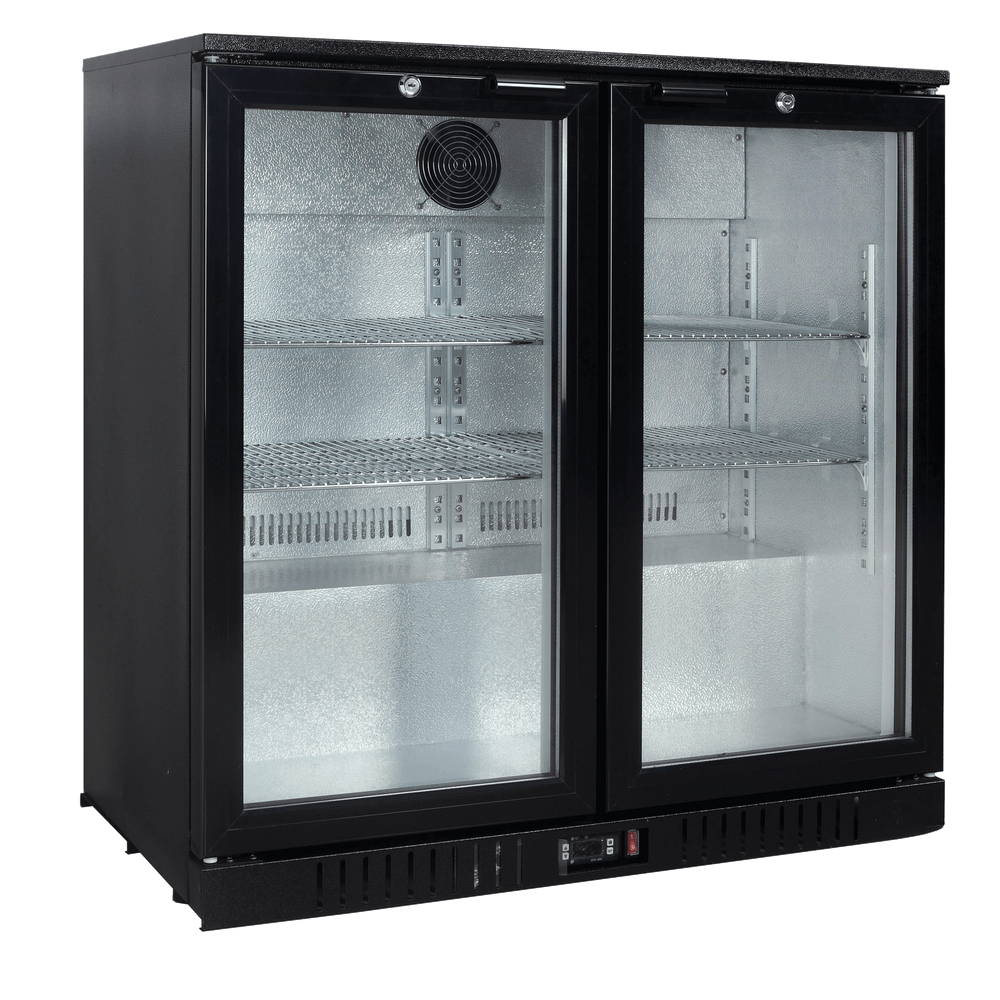 Exquisite UBC210 Two Swing Doors Backbar Display Commercial Refrigerators 835mm Height
