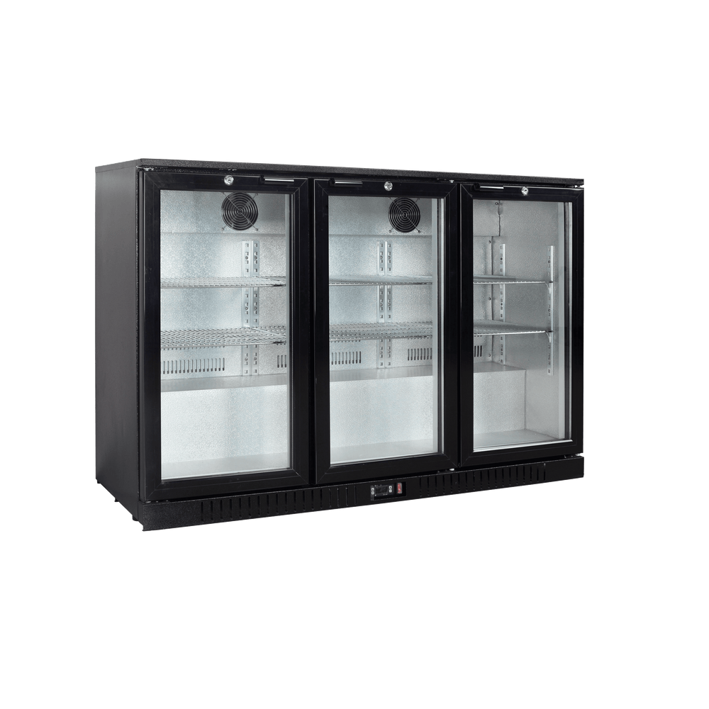 Exquisite UBC330 Three Swing Doors Backbar Display Commercial Refrigerators 900mm Height