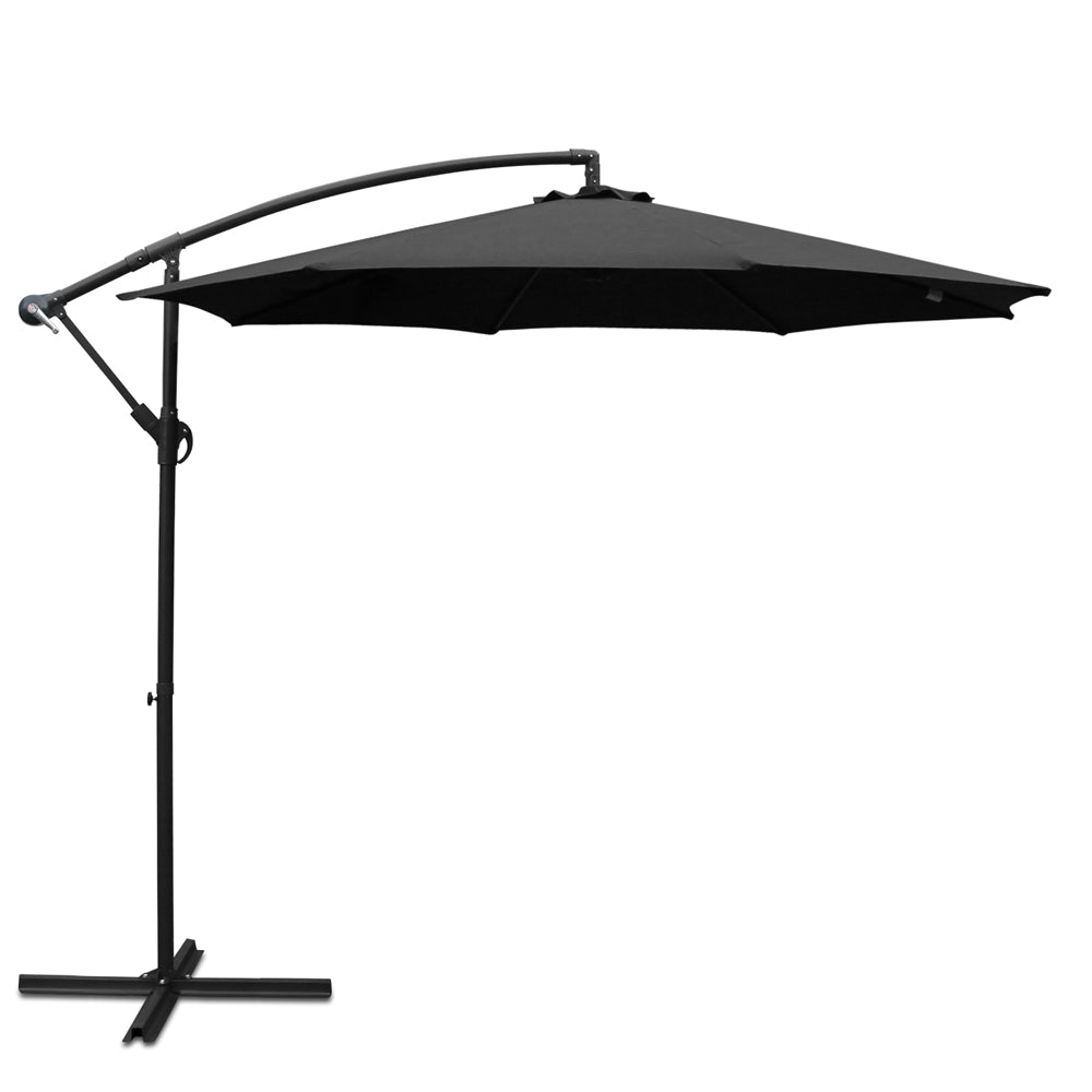 Instahut 3M Outdoor Umbrella - Black