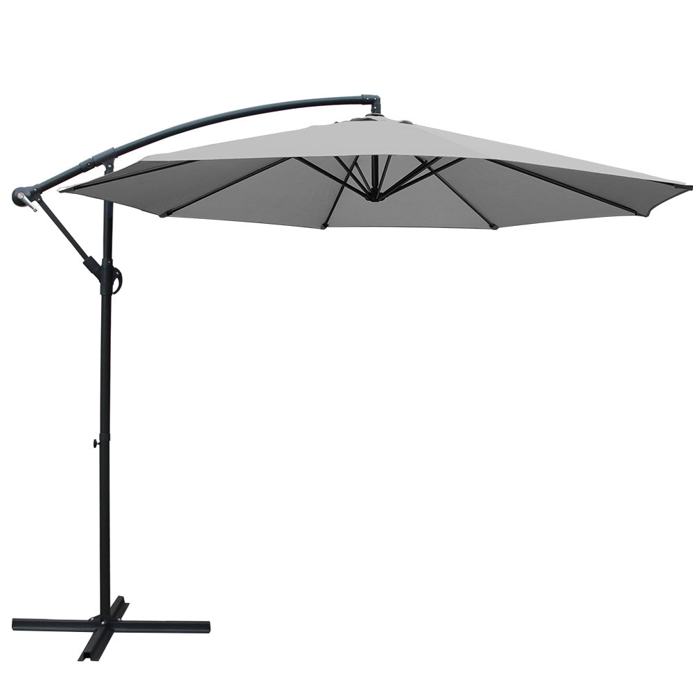 Instahut 3M Outdoor Umbrella - Grey