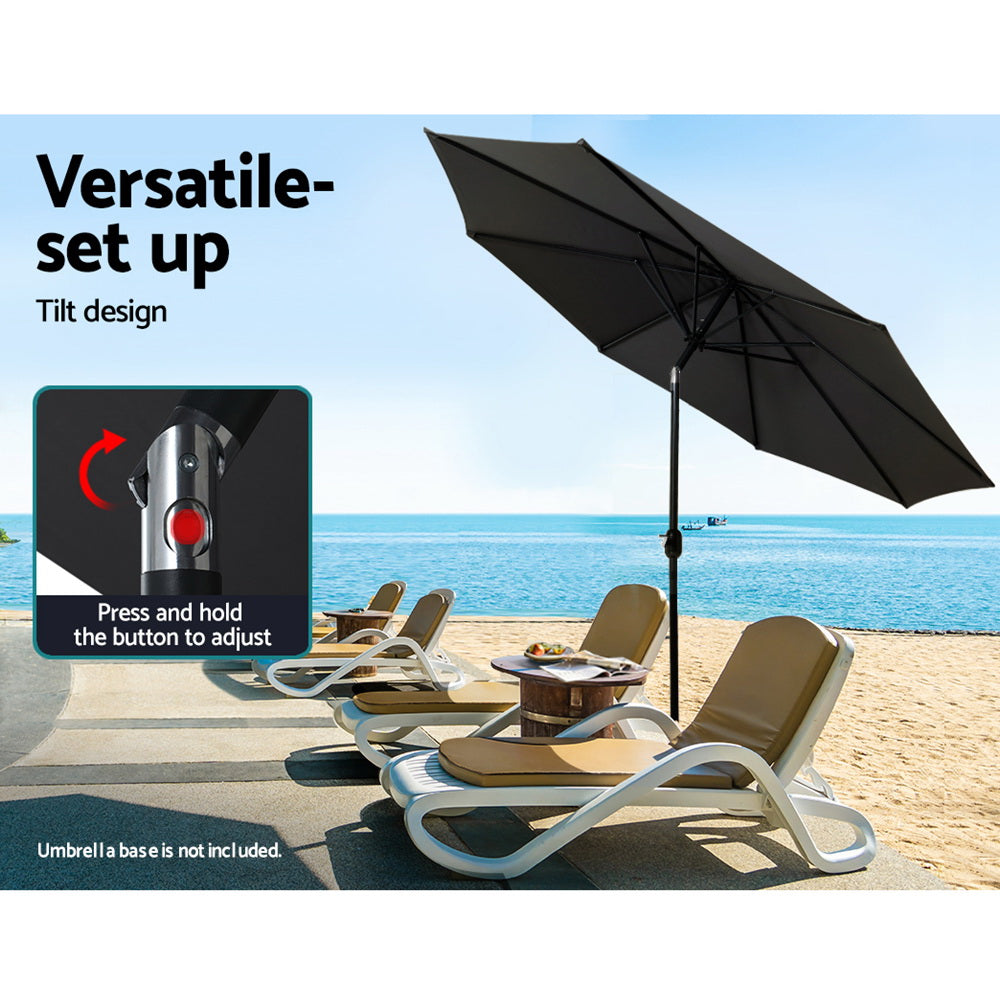 Instahut 2.7M Outdoor Umbrella Wide Protective Cover - Black