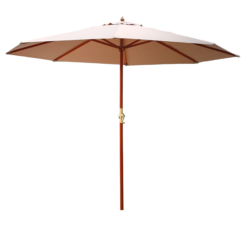 Instahut 3M Cantileverd Outdoor Umbrella - Beige