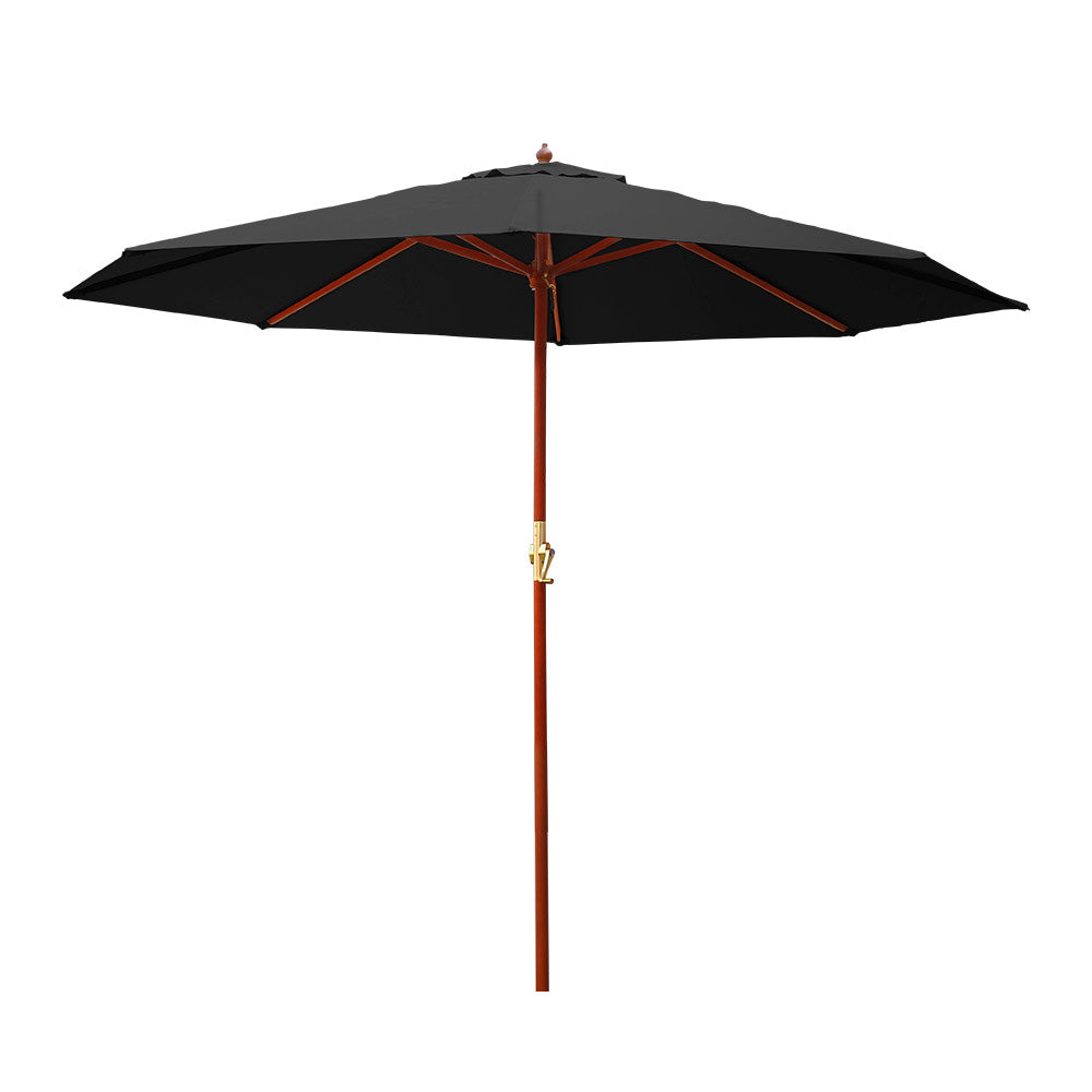 Instahut 3M Cantileverd Outdoor Umbrella - Black