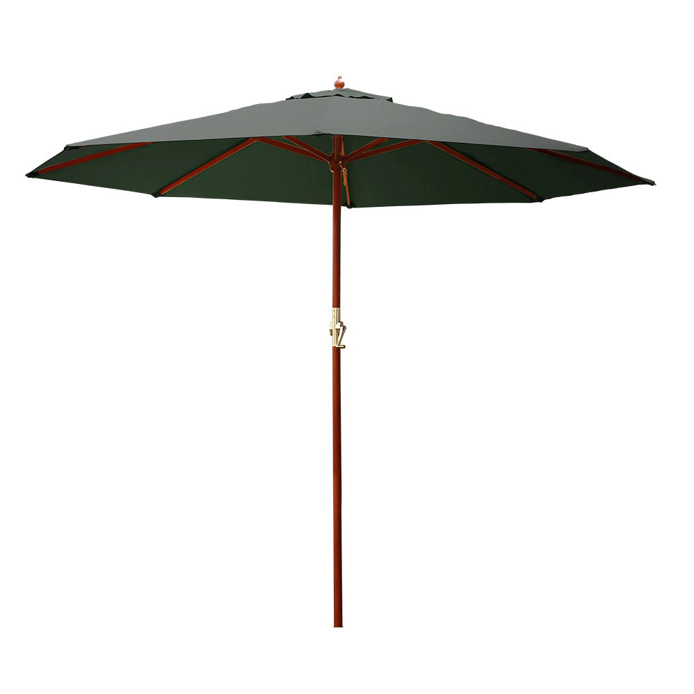 Instahut Pole Umbrella Deck Charcoal 3M