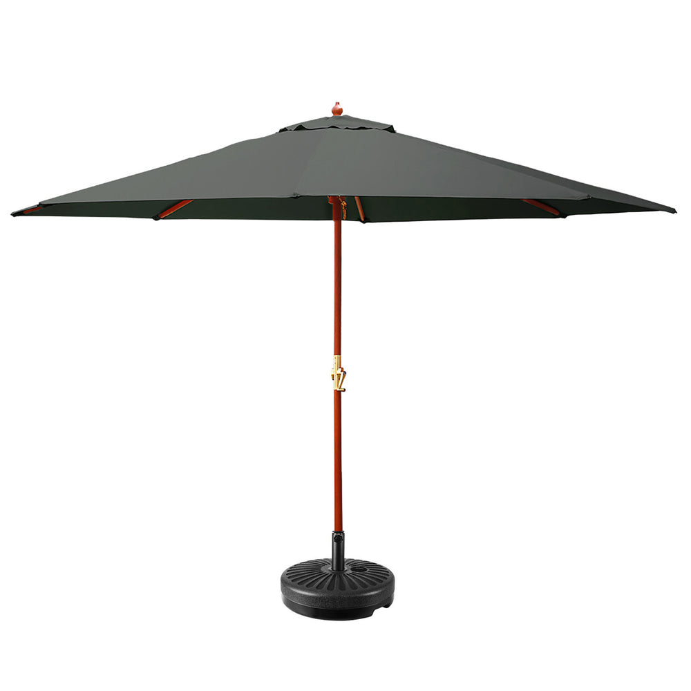 Instahut Outdoor Umbrella Pole wirh Base Charcoal