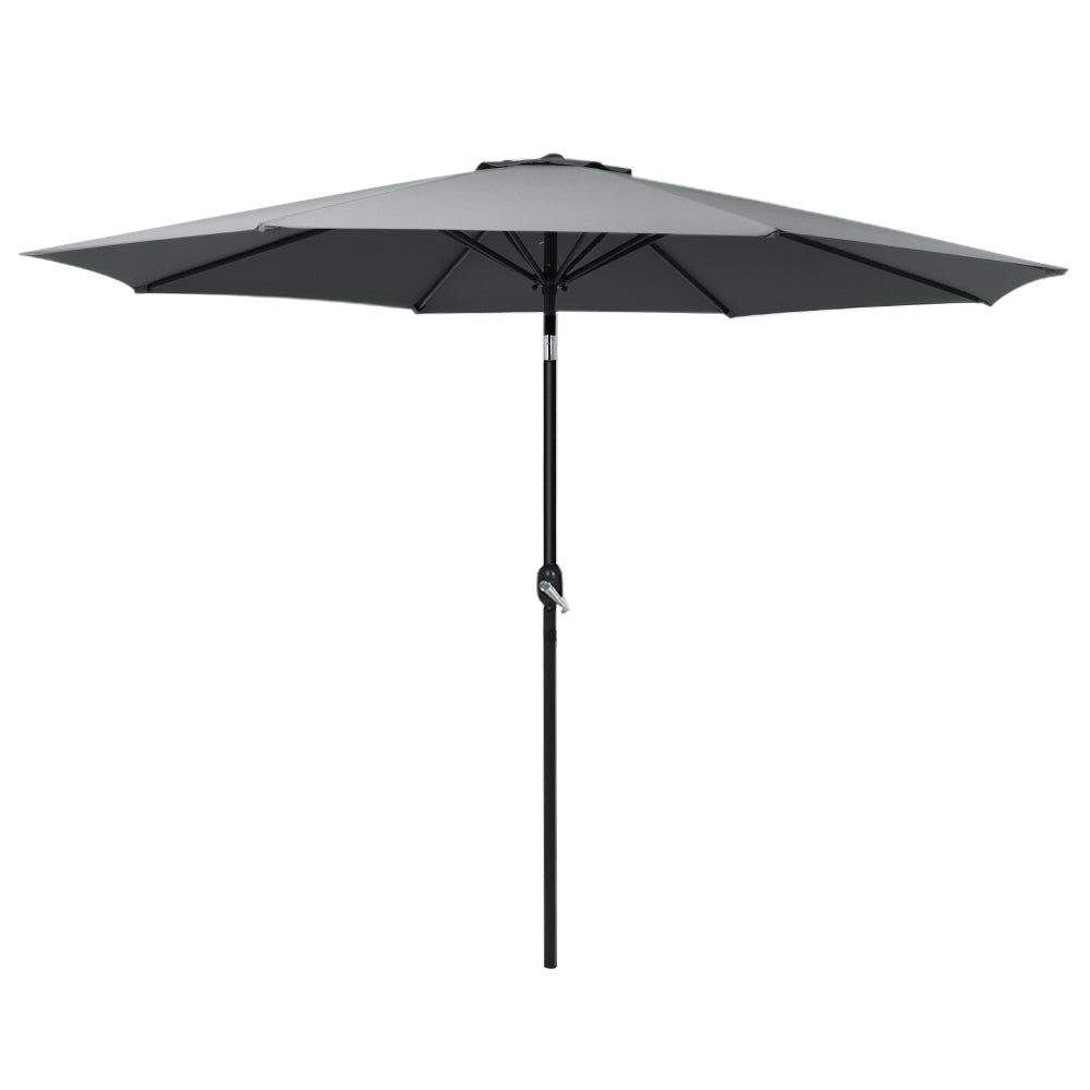 Instahut Outdoor Umbrella 3M Wide Protective Cover Tilt- Charcoal