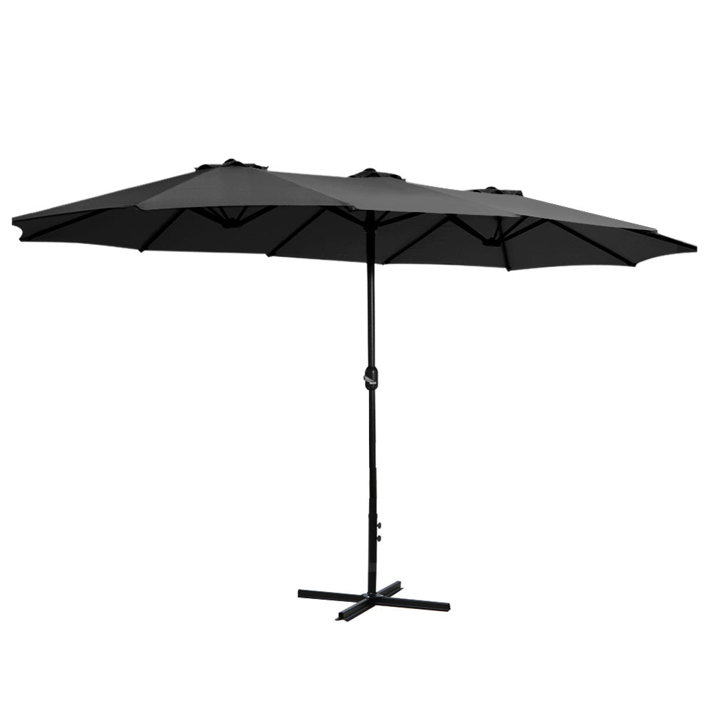 Instahut Outdoor Umbrella 4.57M - Black