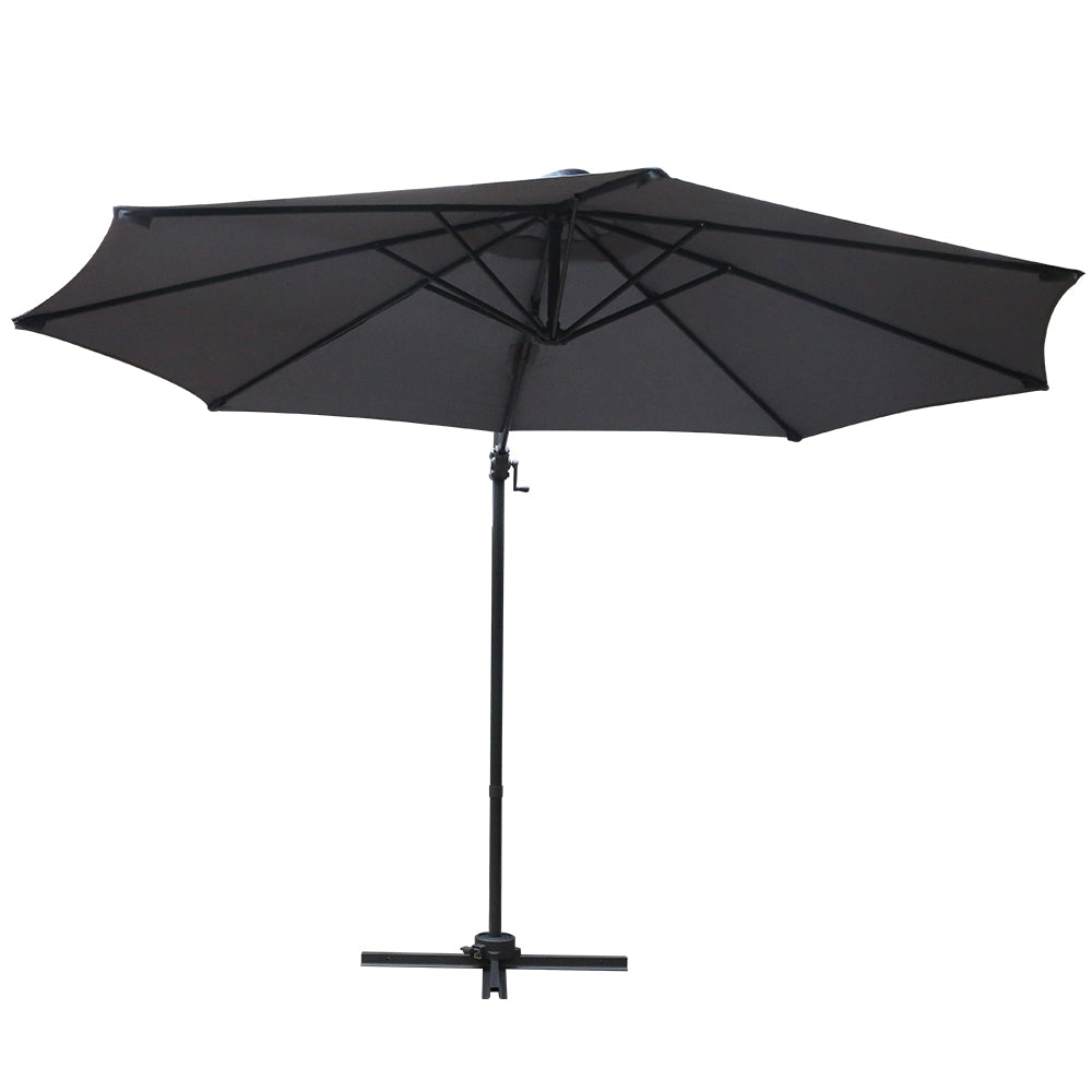 Instahut Roma Outdoor Umbrella - Charcoal
