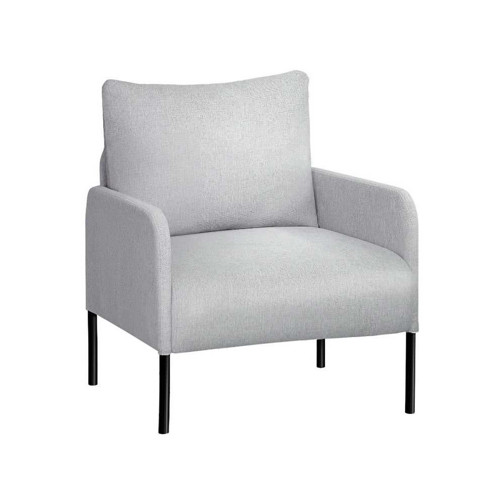 Artiss Armchair Single Sofa Grey Fabric Kane