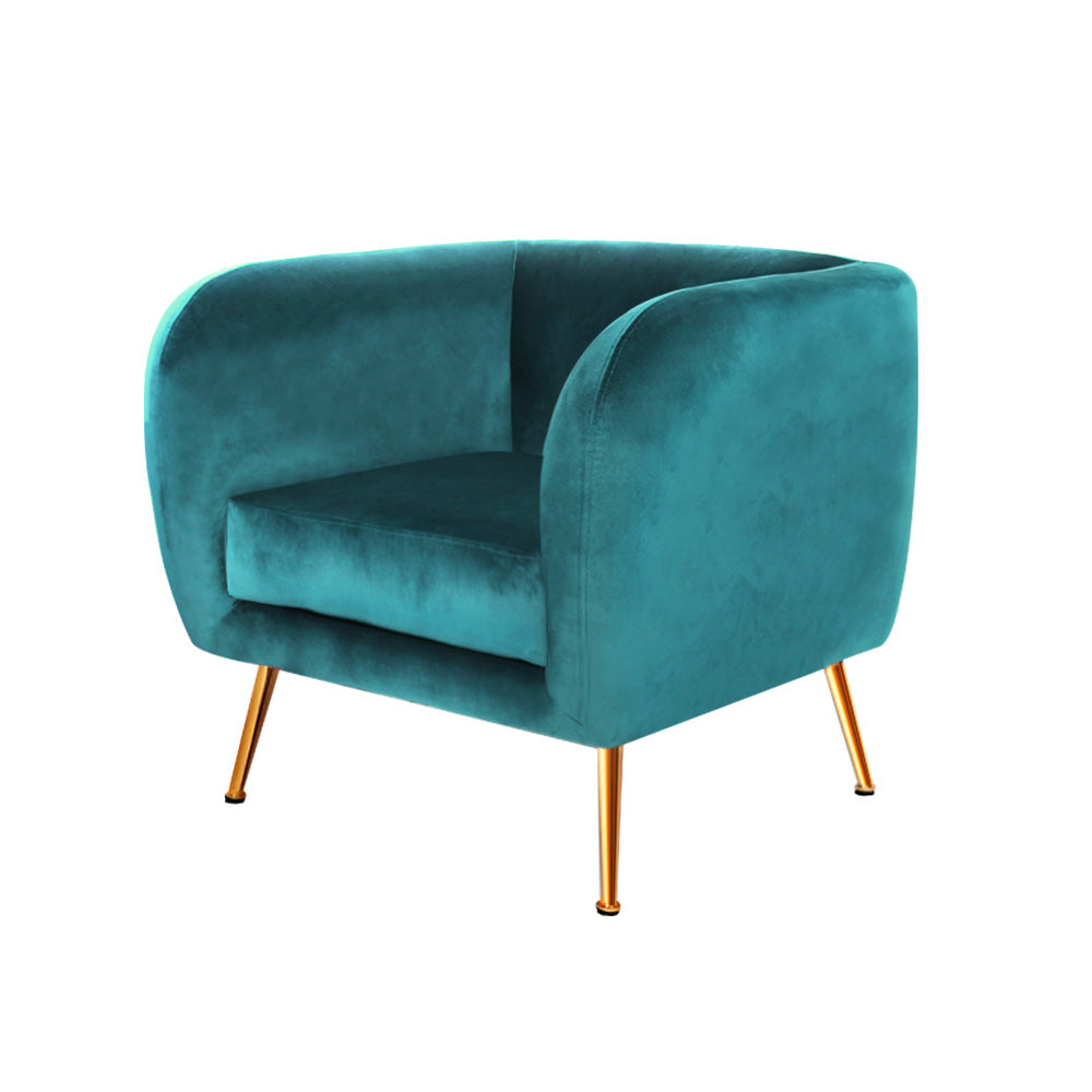 Artiss Accent Armchair Velvet Green