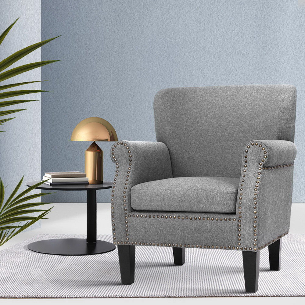 Artiss Oliver Armchair Grey