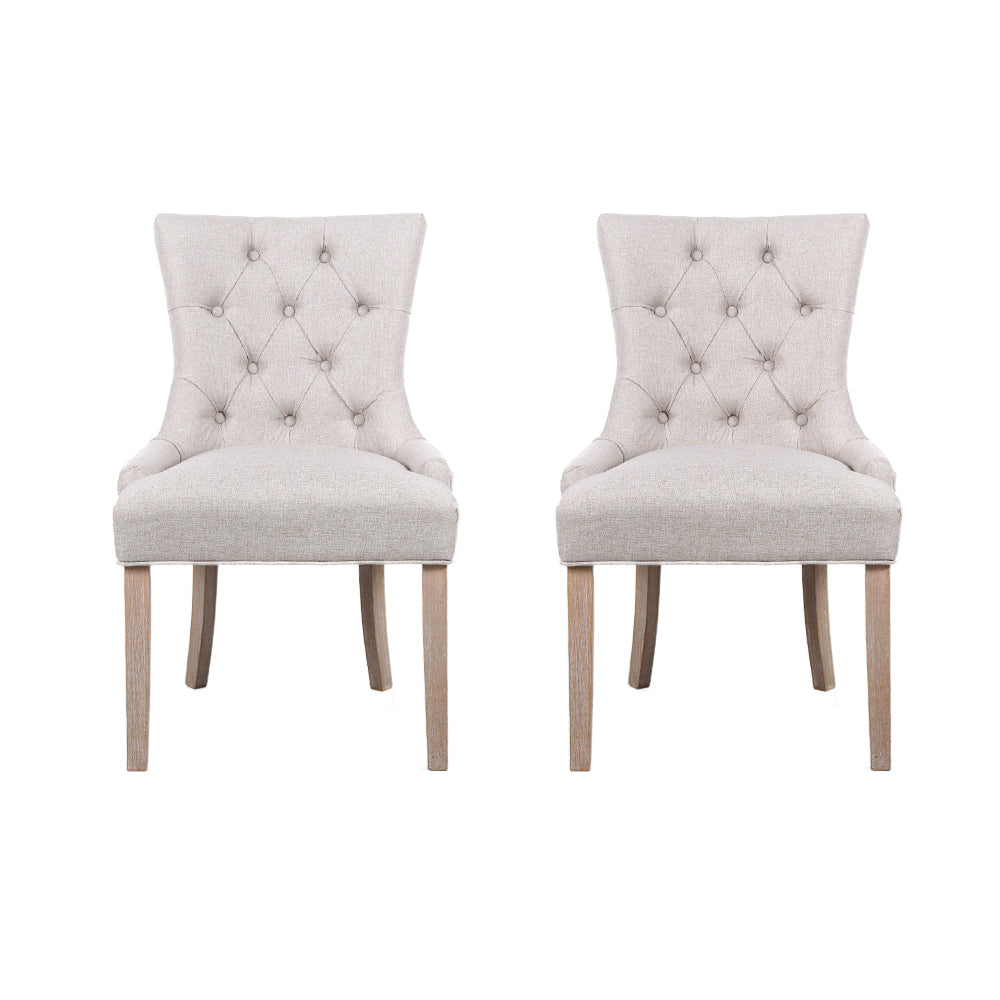 Artiss 2x CAYES Dining Chair Beige