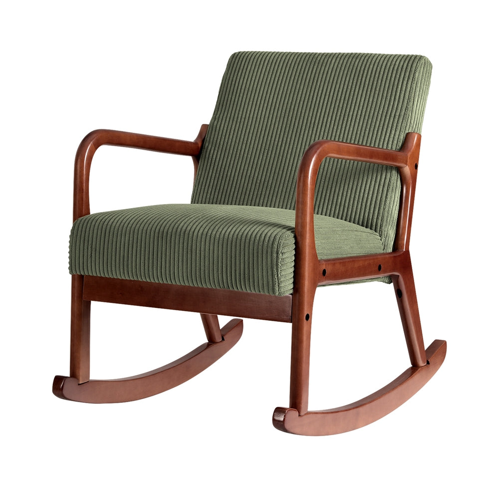 Artiss Rocking Armchair Corduroy - Green