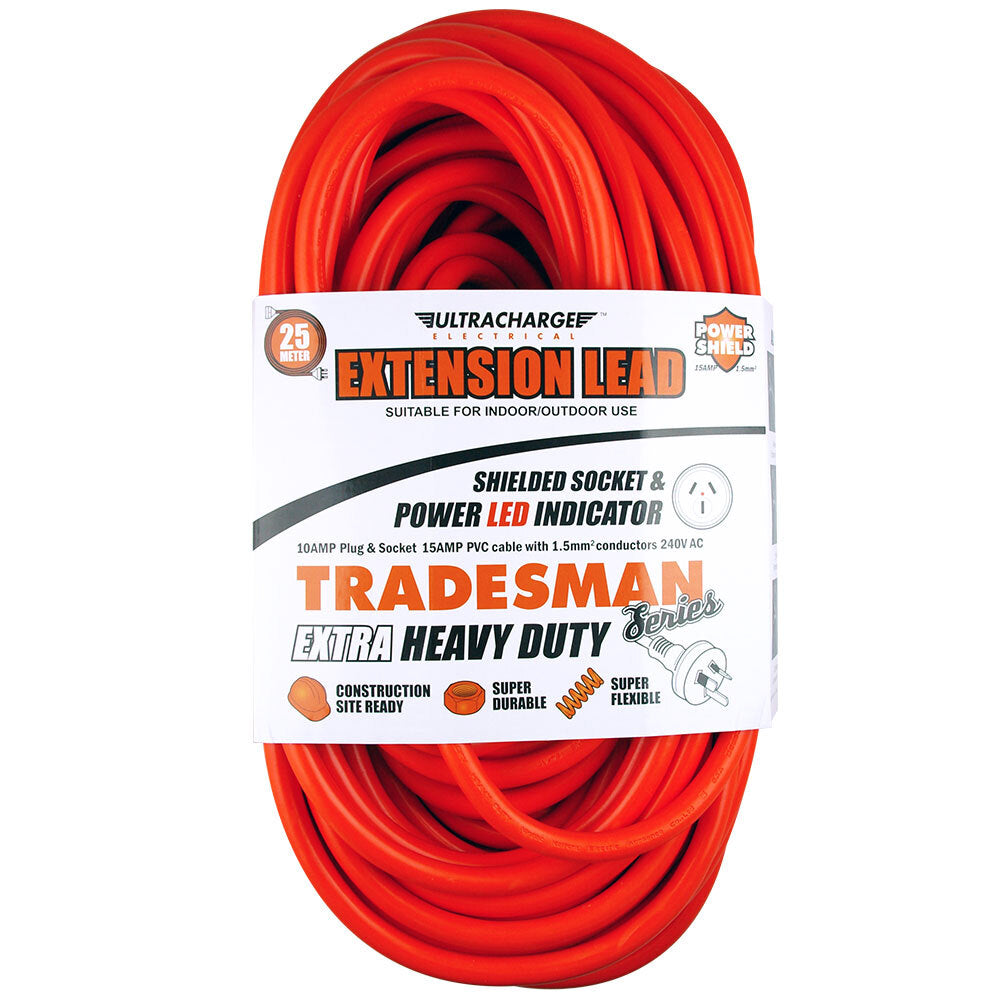 Ultracharge 10A Extension Lead 25M Extra Heavy Duty