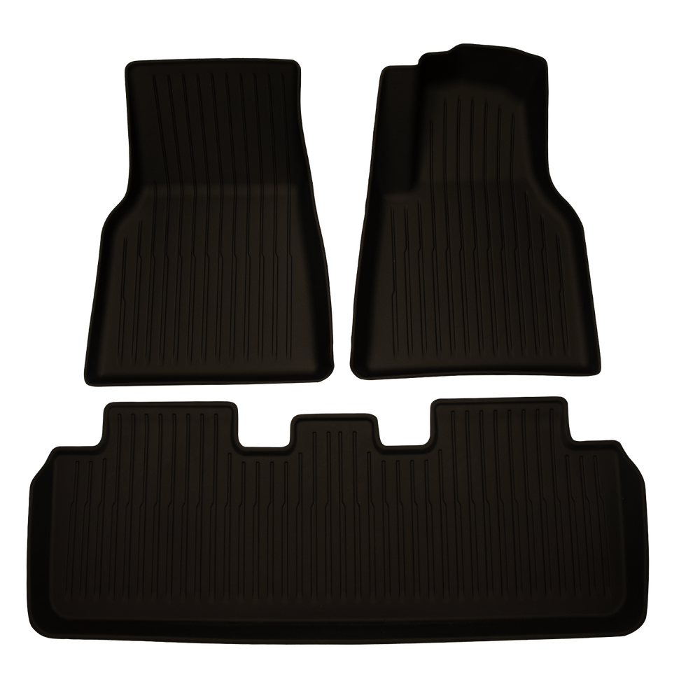 Tesla Model Y 2021-2023 TPE 3D Interior Floor Mat Set Front Rear Accessories