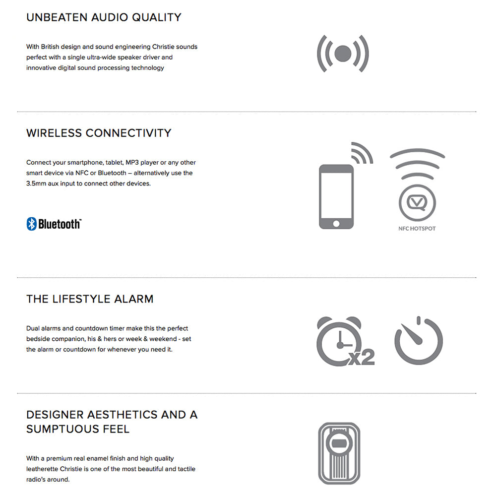 VQ Mustard Christie DAB+ FM Digital Radio/LED Bluetooth Portable Speaker