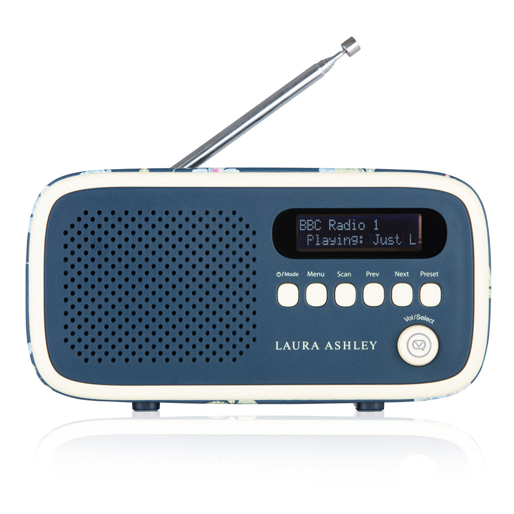 VQ Dexter DAB+ Digital FM Portable Radio Laura Ashley Elveden Navy