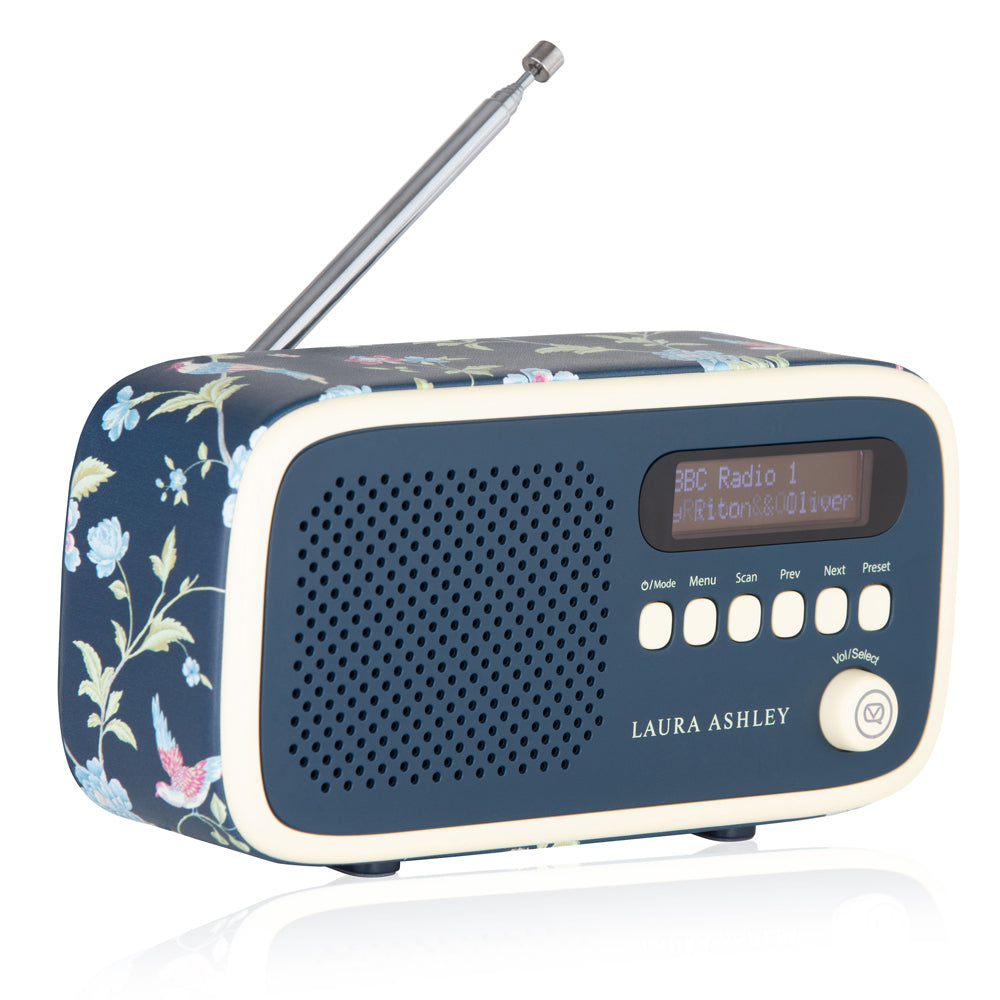 VQ Dexter DAB+ Digital FM Portable Radio Laura Ashley Elveden Navy