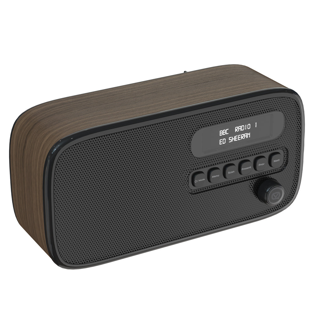 VQ Dexter DAB+ Digital FM Portable Radio Walnut